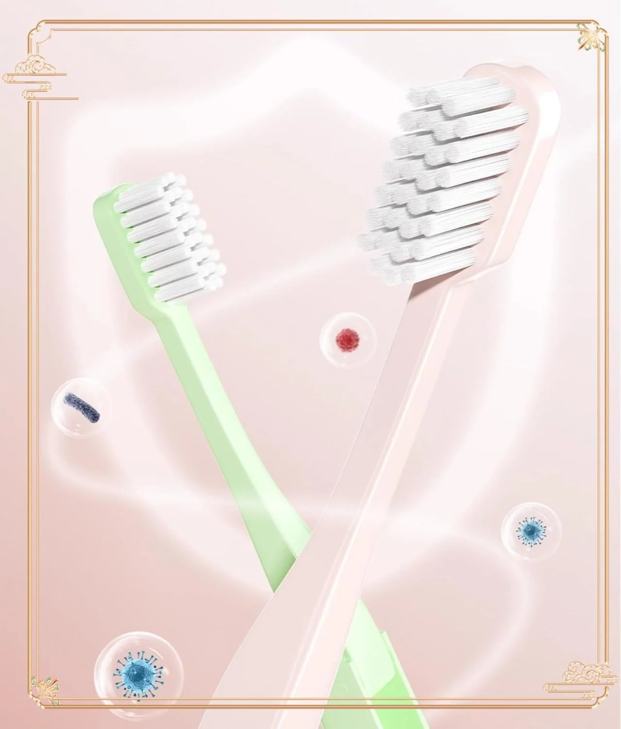 ست مسواک تاشو قابل حمل، مسواک های کوچک مسافرتی با جعبه محافظ، برس نرم برای بزرگسالان و کودکان، ایده آل برای کمپینگ، پیاده روی، مدرسه، خانه و سفرهای کاری (صورتی و سبز) ست مسواک تاشو قابل حمل، مسواک های کوچک مسافرتی با جعبه محافظ، برس نرم برای بزرگسالان و کودکان، ایده آل برای کمپینگ، پیاده روی، مدرسه، خانه و سفرهای کاری (صورتی و سبز)