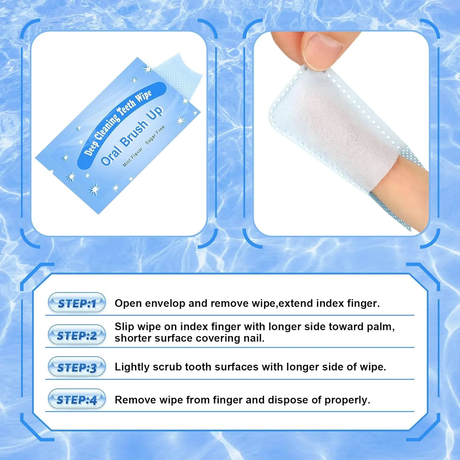 دستمال مرطوب پاک کننده دندان NALACAL، دستمال انگشتی یکبار مصرف، دستمال مرطوب دهان با سطح بافتی برای پاکسازی عمیق دهان بزرگسالان (100 عدد) دستمال مرطوب پاک کننده دندان NALACAL، دستمال انگشتی یکبار مصرف، دستمال مرطوب دهان با سطح بافتی برای پاکسازی عمیق دهان بزرگسالان (100 عدد)