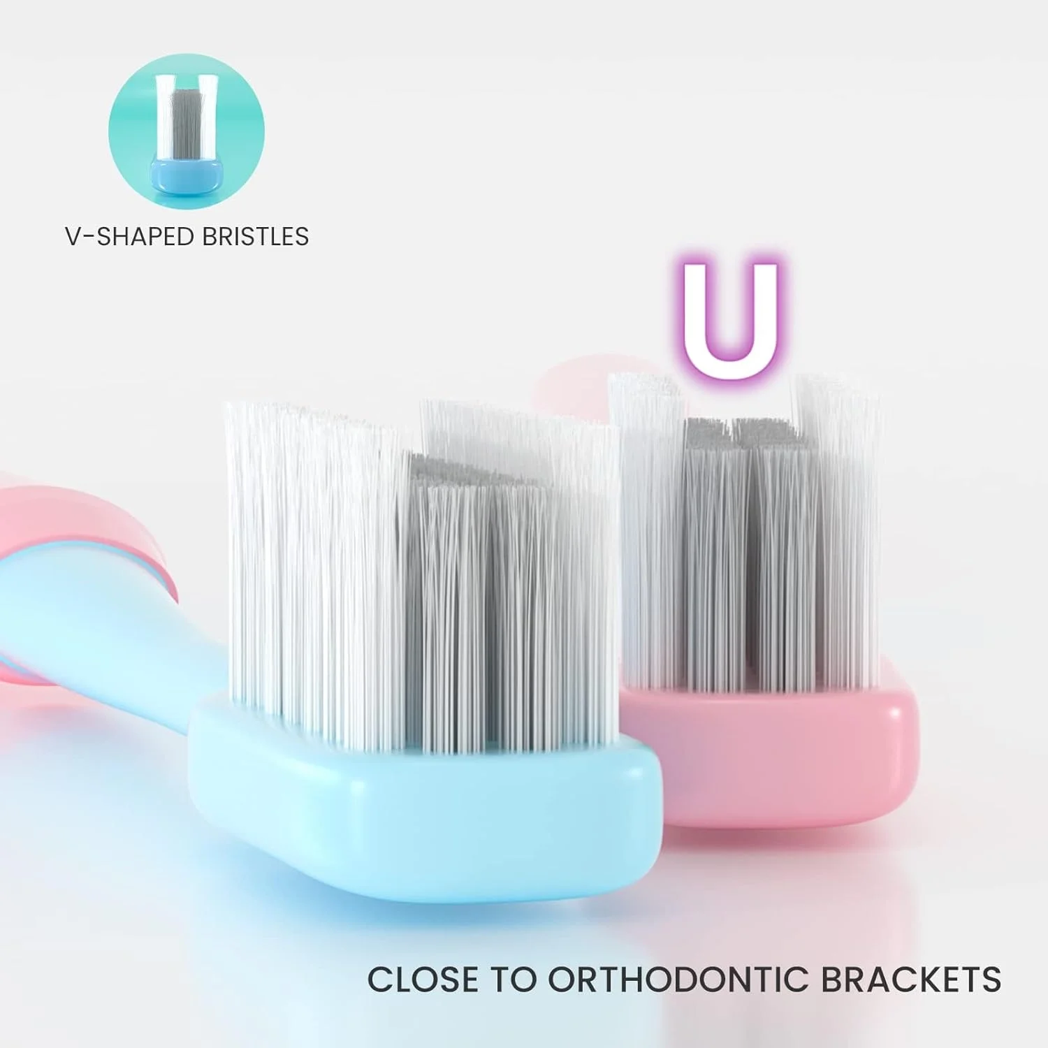 مسواک ارتودنسی نالاکال، مسواک ارتودنسی U شکل برای دندان های دارای بریس، برس نرم (4 عدد) به همراه برس بین دندانی L (10 عدد)، Cepillo Ortodoncia مسواک ارتودنسی نالاکال، مسواک ارتودنسی U شکل برای دندان های دارای بریس، برس نرم (4 عدد) به همراه برس بین دندانی L (10 عدد)، Cepillo Ortodoncia