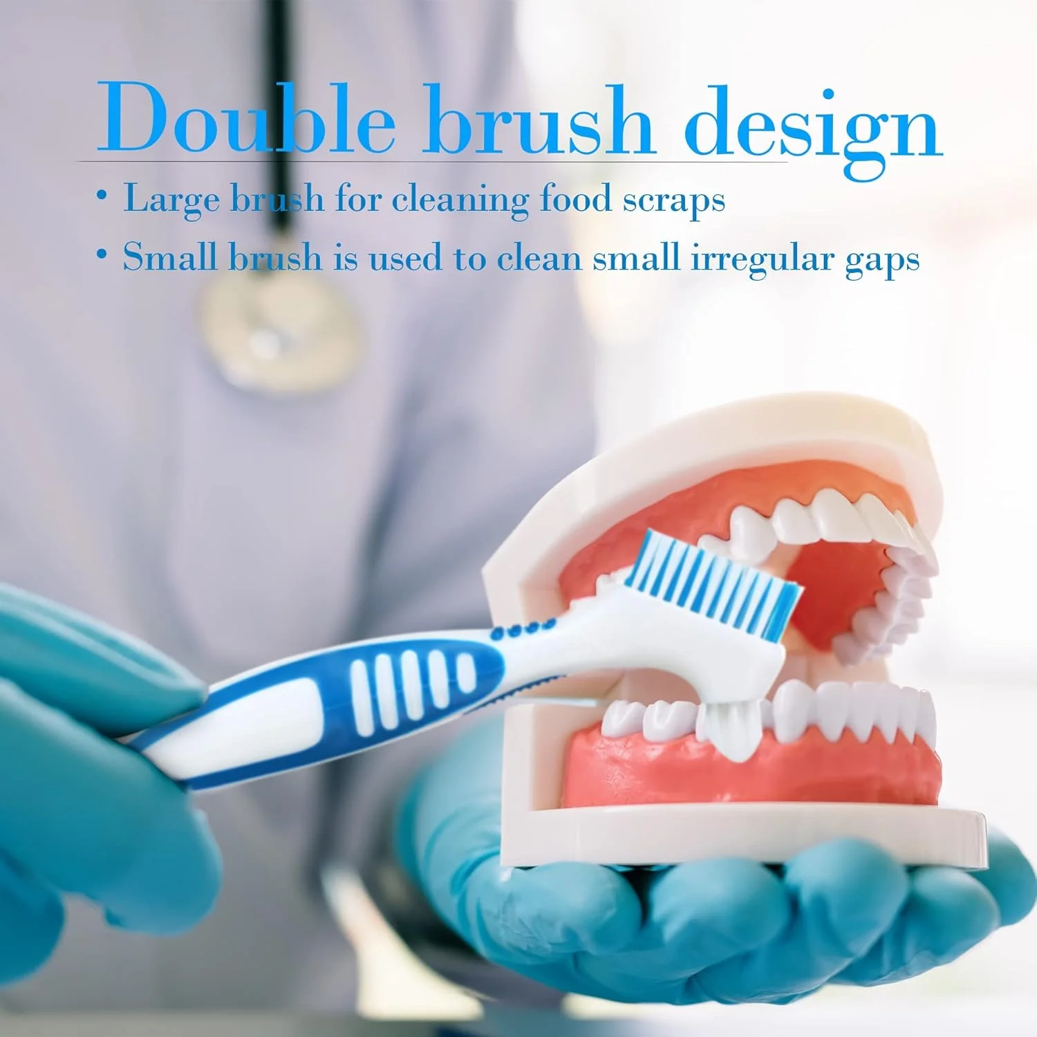 برس دندان مصنوعی NALACAL، 4 عدد مسواک دندان مصنوعی، برس تمیز کننده دو طرفه با موهای چند لایه و دسته لاستیکی ضد لغزش برای مراقبت از تمیز کردن دندان مصنوعی (سبز بنفش آبی نارنجی) برس دندان مصنوعی NALACAL، 4 عدد مسواک دندان مصنوعی، برس تمیز کننده دو طرفه با موهای چند لایه و دسته لاستیکی ضد لغزش برای مراقبت از تمیز کردن دندان مصنوعی (سبز بنفش آبی نارنجی)