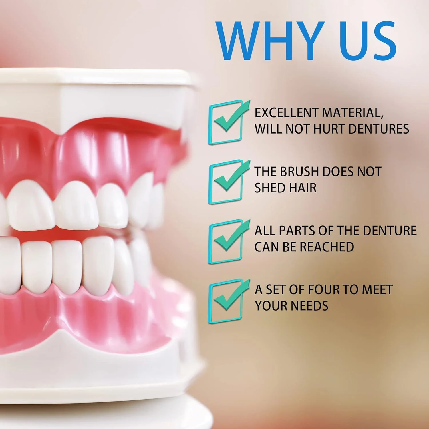 برس دندان مصنوعی NALACAL، 4 عدد مسواک دندان مصنوعی، برس تمیز کننده دو طرفه با موهای چند لایه و دسته لاستیکی ضد لغزش برای مراقبت از تمیز کردن دندان مصنوعی (سبز بنفش آبی نارنجی) برس دندان مصنوعی NALACAL، 4 عدد مسواک دندان مصنوعی، برس تمیز کننده دو طرفه با موهای چند لایه و دسته لاستیکی ضد لغزش برای مراقبت از تمیز کردن دندان مصنوعی (سبز بنفش آبی نارنجی)