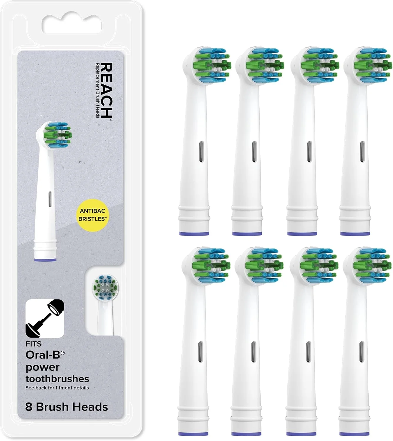 سری یدک مسواک برقی یونیورسال ریچ، مناسب برای مسواک های برقی اورال-بی، 8 عدد