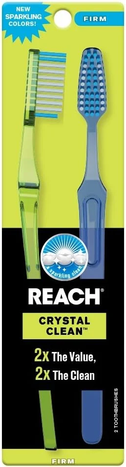 مسواک ریچ کریستال کلین، برس سفت، بسته 2 عددی
