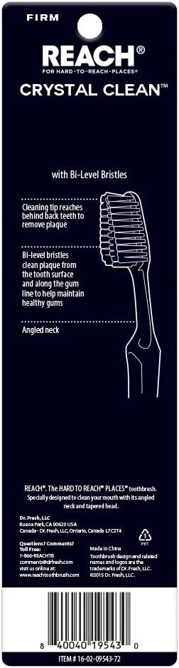 مسواک ریچ کریستال کلین، برس سفت، بسته 2 عددی