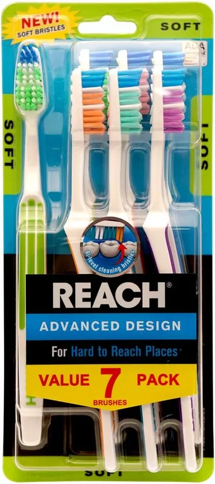 مسواک بزرگسالان با طراحی پیشرفته ریچ، نرم، بسته 7 عددی