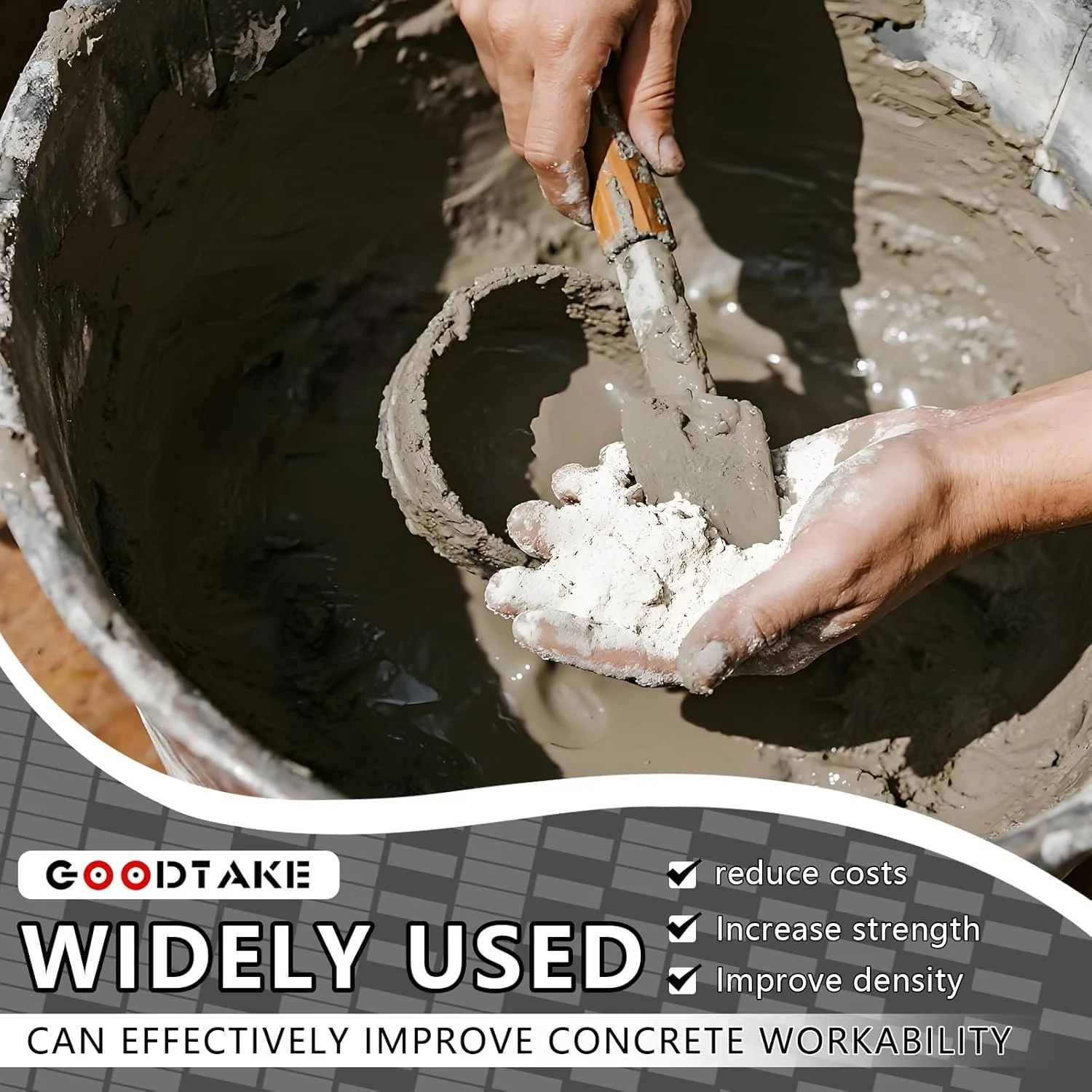 فوق روان کننده بتن GOODTAKE، افزودنی بتن، کاهنده آب قوی - افزودنی سیمان فوق روان کننده برای استحکام و کارایی برتر (سفید، 473 میلی لیتر) فوق روان کننده بتن GOODTAKE، افزودنی بتن، کاهنده آب قوی - افزودنی سیمان فوق روان کننده برای استحکام و کارایی برتر (سفید، 473 میلی لیتر)