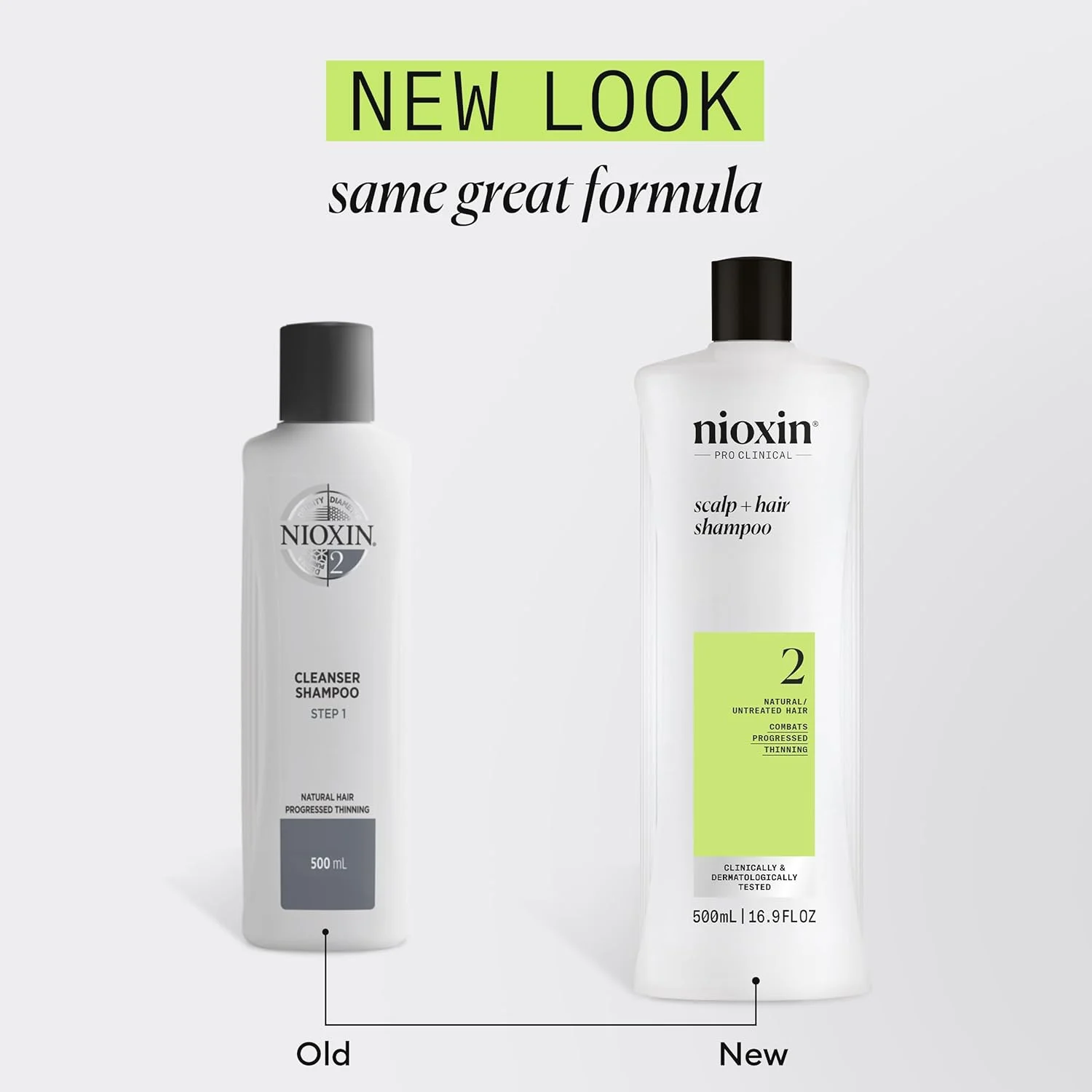 شامپو پاک کننده سیستم 2 نیوکسین (موهای طبیعی، نازک شدن پیشرفته) 500 میلی لیتر