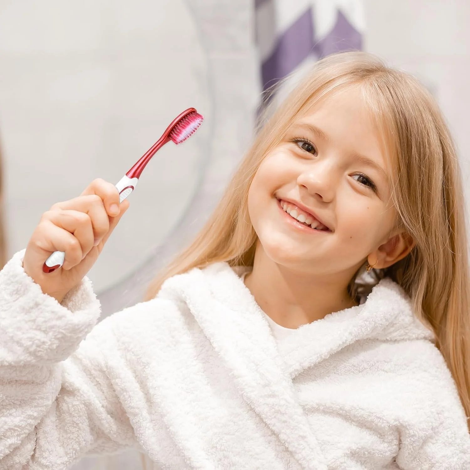 مسواک فوق العاده نرم 5 عددی - مراقبت ملایم از دندان ها و لثه های حساس، طراحی مناسب برای سفر با 5 رنگ مسواک فوق العاده نرم 5 عددی - مراقبت ملایم از دندان ها و لثه های حساس، طراحی مناسب برای سفر با 5 رنگ