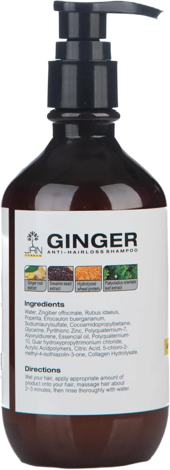 شامپو زنجبیلی ریشه درخشان: مناسب برای پوست سر خشک و پوسته پوسته، مبارزه با شوره سر، ترمیم و تقویت رشد مو. غنی شده با ترکیب زنجبیل ویژه JL برای داشتن موهایی سالم، ابریشمی و با طراوت. 300 میلی لیتر