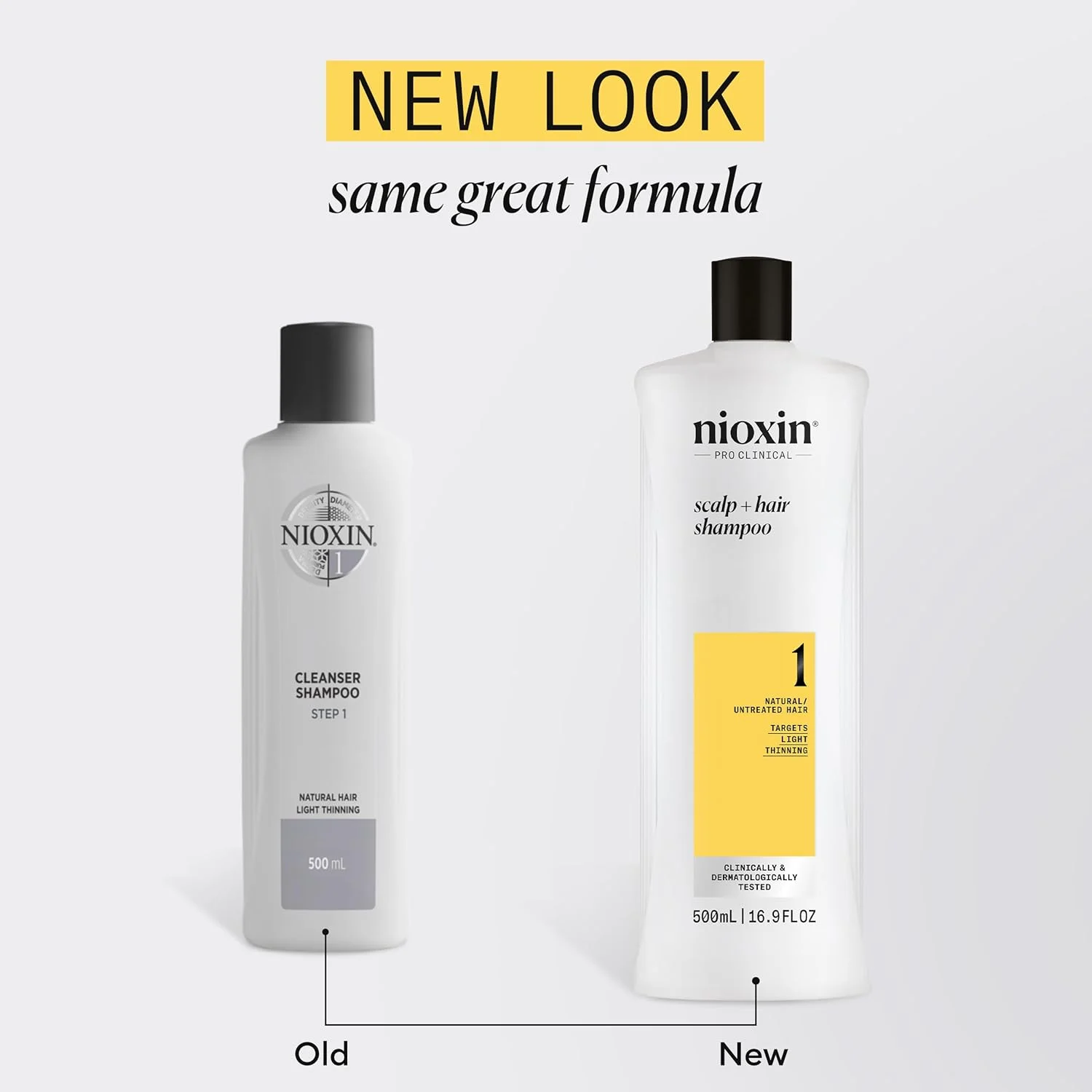 شامپو پاک کننده سیستم 1 نیوکسین (موهای طبیعی، نازک شدن کم) 500 میلی لیتر