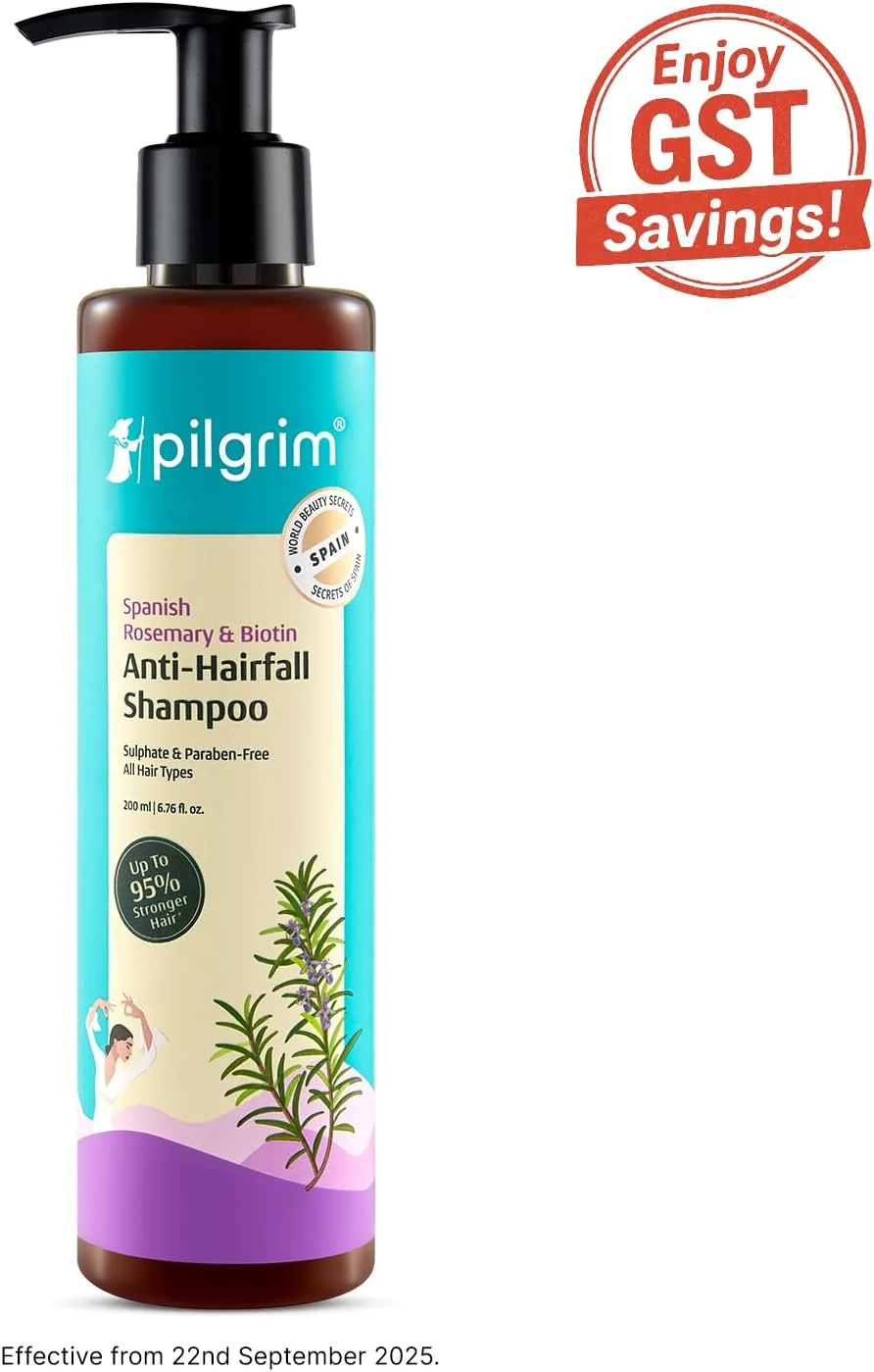 شامپو ضد ریزش مو رزماری اسپانیایی و بیوتین پیلگریم برای کاهش ریزش و شکستگی مو 200 میلی لیتر | شامپو رزماری برای رشد مو | موهایی تا 95% قوی تر | مناسب برای انواع مو | برای آقایان و بانوان شامپو ضد ریزش مو رزماری اسپانیایی و بیوتین پیلگریم برای کاهش ریزش و شکستگی مو 200 میلی لیتر | شامپو رزماری برای رشد مو | موهایی تا 95% قوی تر | مناسب برای انواع مو | برای آقایان و بانوان