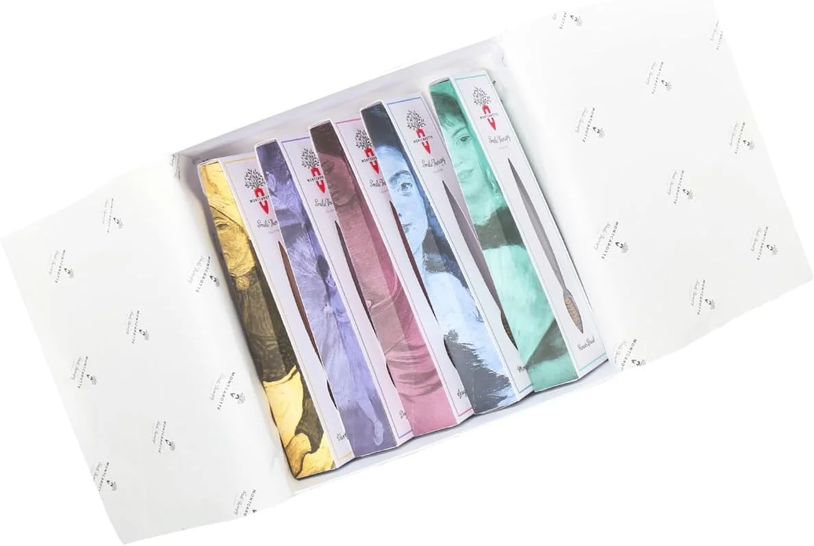 ست مسواک های مجموعه ایمپرشن MontCarotte، 5 طرح هنری، برس های هوشمند 0.15 میلی متری، چند رنگ