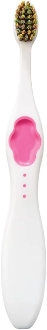 مسواک کودکانه MontCarotte، برس نرم، مناسب برای کودکان 1 سال به بالا، دسته ضد حساسیت (رنگ رز)