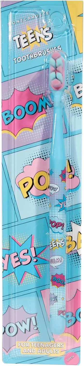 مسواک نوجوانان MontCarotte، مناسب برای ارتودنسی (آبی)