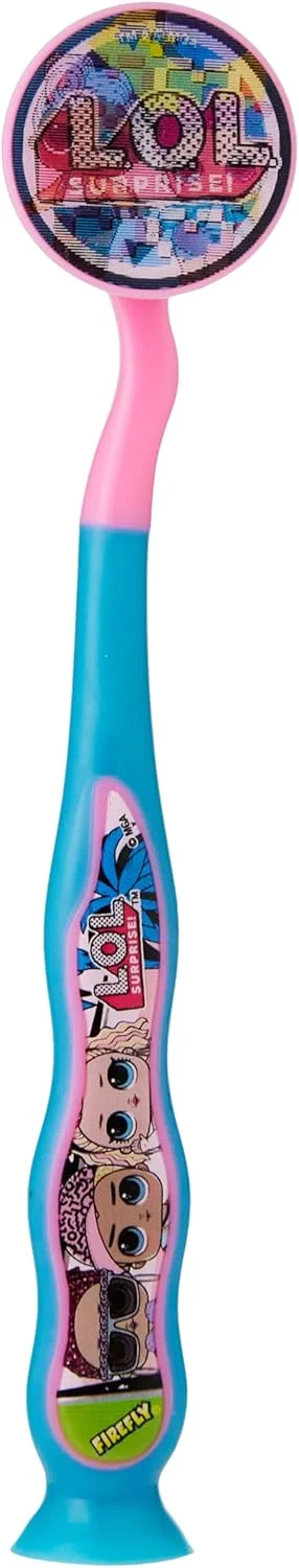 مسواک دستی کودک فایرفلای مدل Mr White Jr به همراه درپوش محافظ طرح LOL