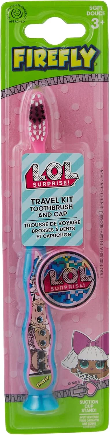 مسواک دستی کودک فایرفلای مدل Mr White Jr به همراه درپوش محافظ طرح LOL