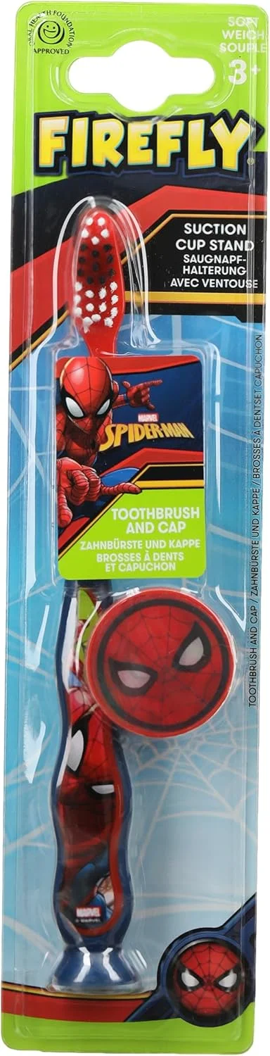 مسواک کودکانه فایرفلای مارول مرد عنکبوتی به همراه پایه مکنده