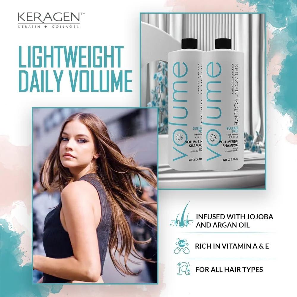 کراتین، شامپو مراقبت بعد از مو، حجم دهنده، 946 میلی لیتر