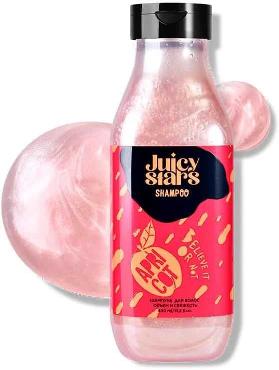 شامپو زردآلو JUICY STARS BELIEVE IT OR NOT - حجم دهنده و طراوت بخش، ۴۰۰ میلی لیتر شامپو زردآلو JUICY STARS BELIEVE IT OR NOT - حجم دهنده و طراوت بخش، ۴۰۰ میلی لیتر