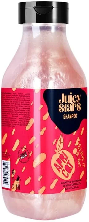 شامپو زردآلو JUICY STARS BELIEVE IT OR NOT - حجم دهنده و طراوت بخش، ۴۰۰ میلی لیتر شامپو زردآلو JUICY STARS BELIEVE IT OR NOT - حجم دهنده و طراوت بخش، ۴۰۰ میلی لیتر