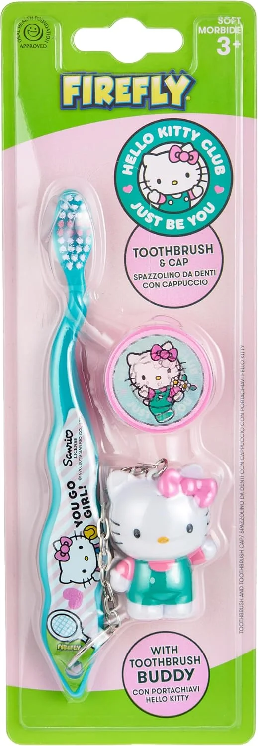 دکتر فرش فایرفلای مسواک هلو کیتی کیت مسافرتی با آویز عروسکی hel0097g