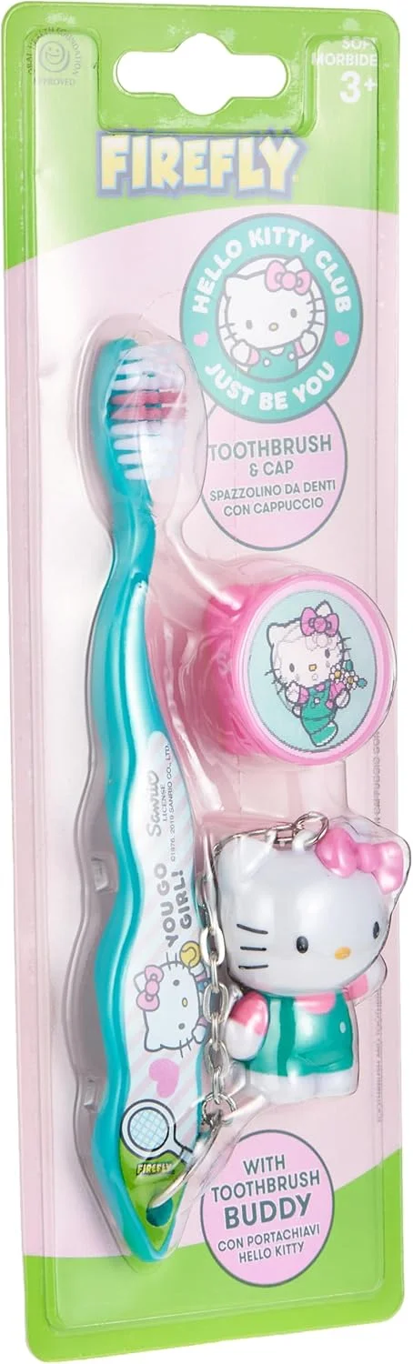 دکتر فرش فایرفلای مسواک هلو کیتی کیت مسافرتی با آویز عروسکی hel0097g