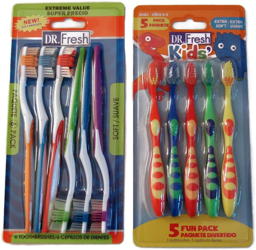 مسواک های بسته خانواده دکتر فرش - 5 عدد کودک و 6 عدد بزرگسال