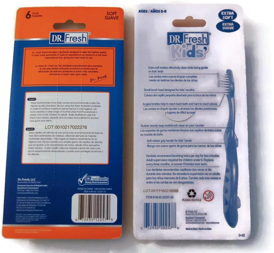 مسواک های بسته خانواده دکتر فرش - 5 عدد کودک و 6 عدد بزرگسال