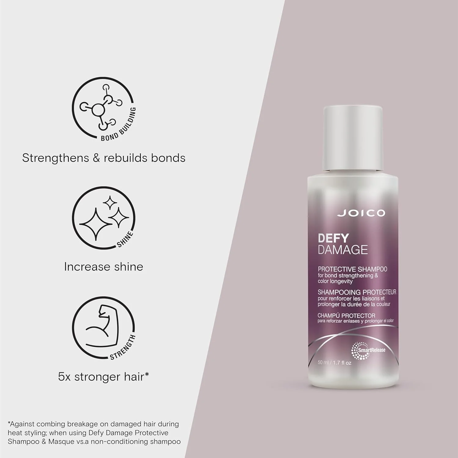 شامپو محافظت کننده موهای رنگ شده جویکو مدل Defy Damage | تقویت کننده پیوند مو و حفظ رنگ مو | حاوی روغن دانه مورینگا و آرژنین | حجم 50 میلی لیتر شامپو محافظت کننده موهای رنگ شده جویکو مدل Defy Damage | تقویت کننده پیوند مو و حفظ رنگ مو | حاوی روغن دانه مورینگا و آرژنین | حجم 50 میلی لیتر