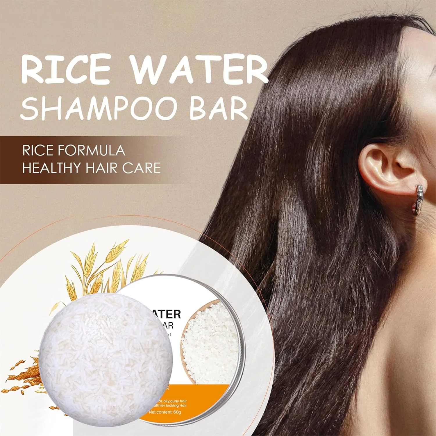 صابون شامپو برنج Zyngkp، صابون شامپو آب برنج ارگانیک - درمان تقویت کننده و رشد مو - حجم دهنده و ضد وز برای آقایان و بانوان - مراقبت طبیعی از مو - 60 گرم صابون شامپو برنج Zyngkp، صابون شامپو آب برنج ارگانیک - درمان تقویت کننده و رشد مو - حجم دهنده و ضد وز برای آقایان و بانوان - مراقبت طبیعی از مو - 60 گرم