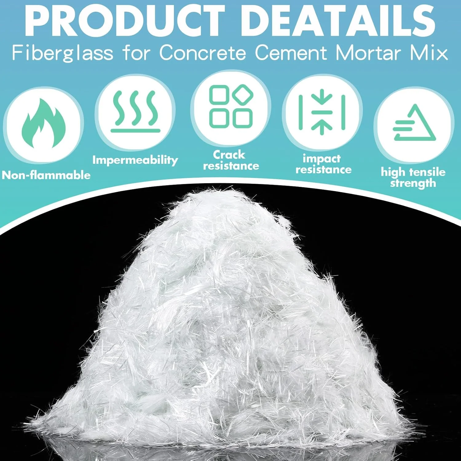 الیاف شیشه Frienda برای تقویت ملات سیمان بتن، ضد نفوذ و ضد ترک خوردگی، الیاف شیشه سفید برای دیوارهای ساختمان بتنی، کف باغ، 19 میلی متر (3 کیلوگرم) الیاف شیشه Frienda برای تقویت ملات سیمان بتن، ضد نفوذ و ضد ترک خوردگی، الیاف شیشه سفید برای دیوارهای ساختمان بتنی، کف باغ، 19 میلی متر (3 کیلوگرم)