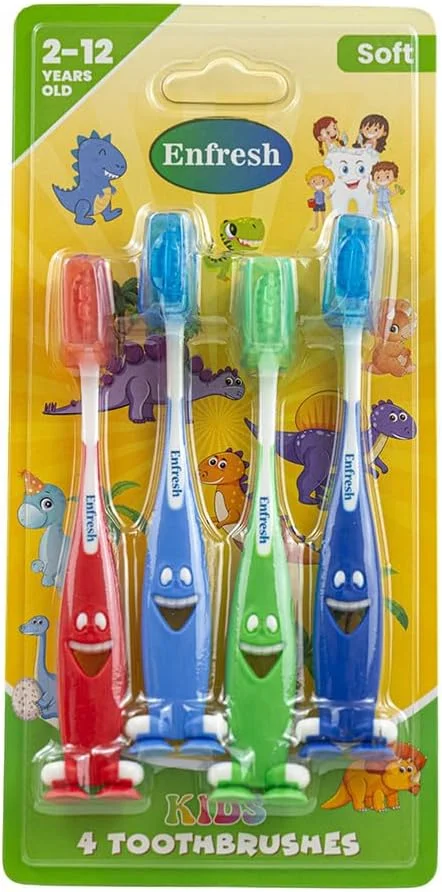 مسواک های مخصوص کودکان Enfresh، ۴ عدد به همراه درپوش