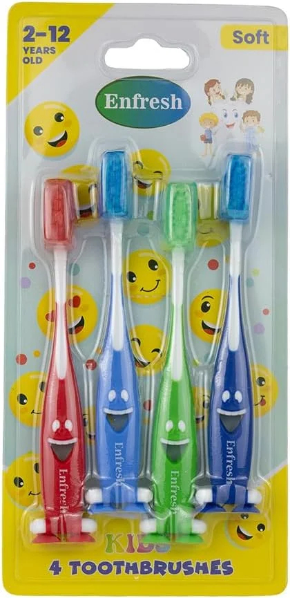 مسواک های مخصوص کودکان Enfresh، ۴ عدد به همراه درپوش
