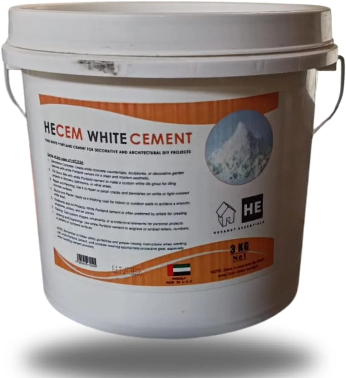 سطل 3 کیلوگرمی حسنات اسنشیالز پر شده با ماله پودر سیمان سفید | رنگ سفید برای بتن تزئینی، عملکرد سریع و ملات بتن معماری بادوام، ملات، تعمیرات و سرگرمی های DIY سطل 3 کیلوگرمی حسنات اسنشیالز پر شده با ماله پودر سیمان سفید | رنگ سفید برای بتن تزئینی، عملکرد سریع و ملات بتن معماری بادوام، ملات، تعمیرات و سرگرمی های DIY
