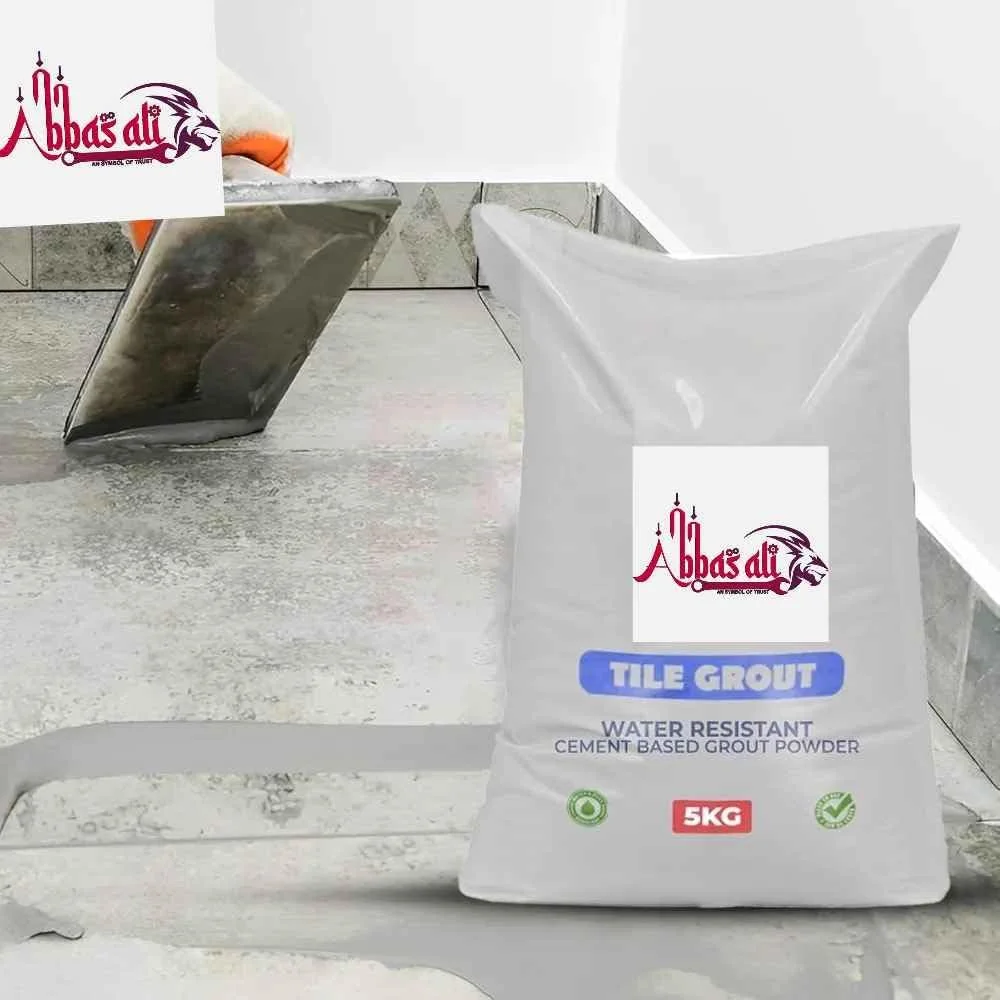 پودر بندکشی کاشی سیمانی عباسعلی 5 کیلوگرمی به همراه کاردک کوچک و سطل پی وی سی (خاکستری)