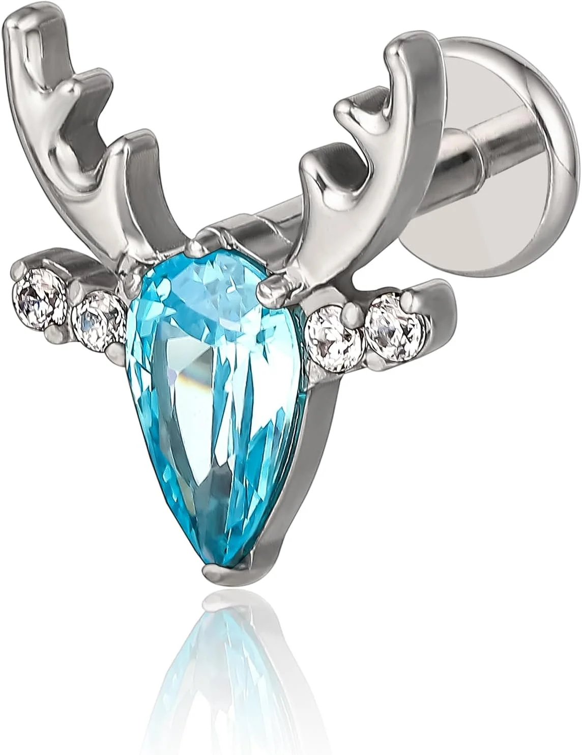 گوشواره های تیتانیومی ضد حساسیت Limerencia ASTM F136-18G با پشت صاف رزوه ای داخلی 6 میلی متر 8 میلی متر 10 میلی متر، جواهرات پیرسینگ برای تراگوس، هلیکس، کانچ، غضروف، بینی و لب