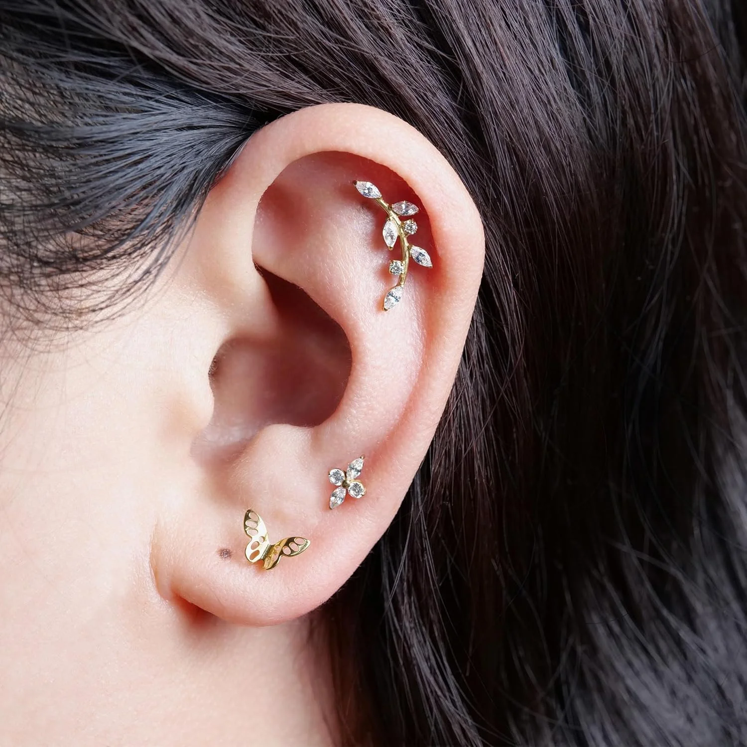 جواهرات پیرسینگ ضد حساسیت لیمرنسیا از جنس تیتانیوم خالص F136، گوشواره میخی رزوه ای داخلی پشت صاف گیج 18 برای غضروف/تراگوس/هلیکس/صدف/بینی/لب جواهرات پیرسینگ ضد حساسیت لیمرنسیا از جنس تیتانیوم خالص F136، گوشواره میخی رزوه ای داخلی پشت صاف گیج 18 برای غضروف/تراگوس/هلیکس/صدف/بینی/لب