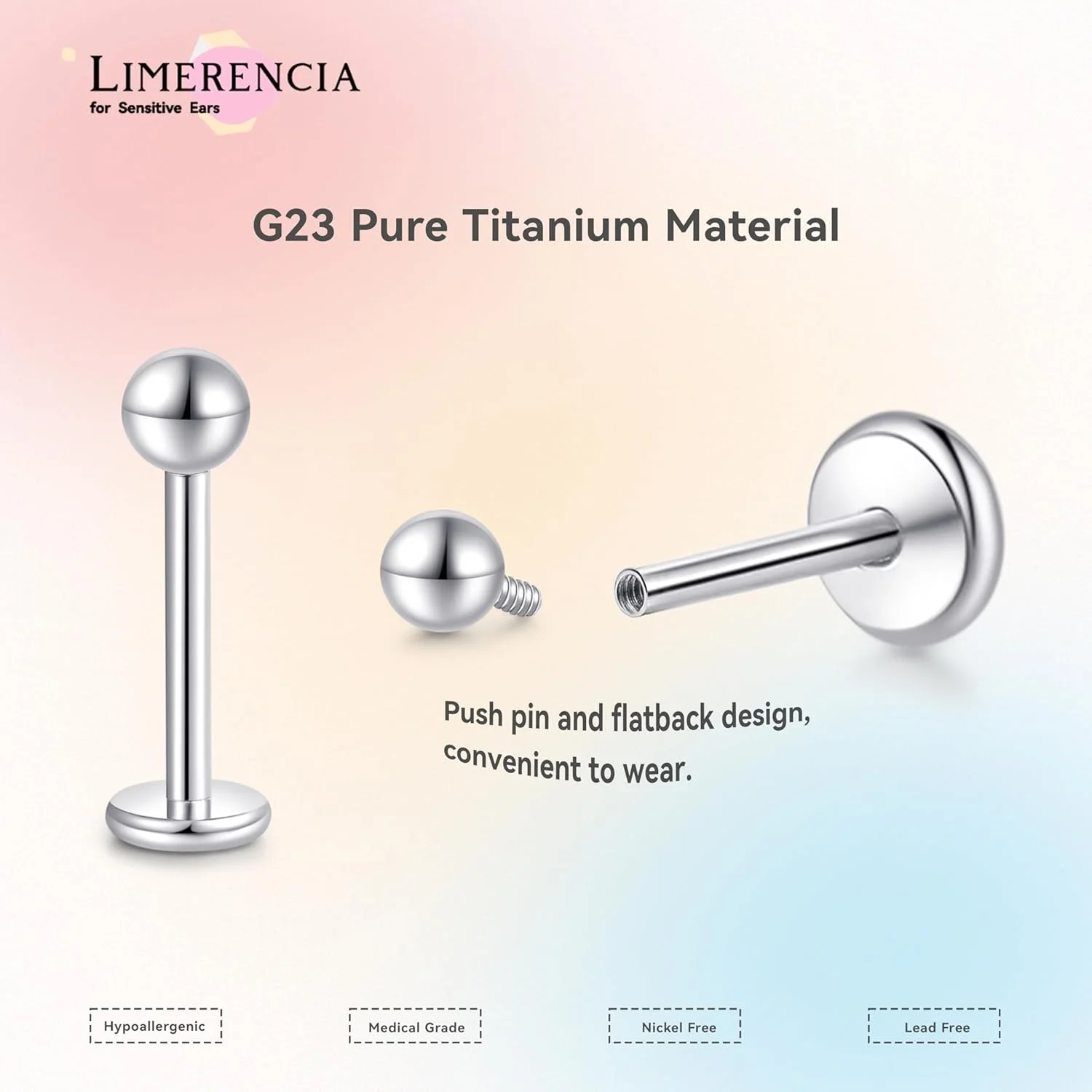 پیرسینگ بدن لیمرنسیا 18G Reintitan، جواهرات G23 ضد حساسیت با پشت صاف، رزوه داخلی، تراگوس، هلیکس، غضروف، صدف، مدوسا، لب، لبرت، گوشواره میخی برای زنان و مردان پیرسینگ بدن لیمرنسیا 18G Reintitan، جواهرات G23 ضد حساسیت با پشت صاف، رزوه داخلی، تراگوس، هلیکس، غضروف، صدف، مدوسا، لب، لبرت، گوشواره میخی برای زنان و مردان