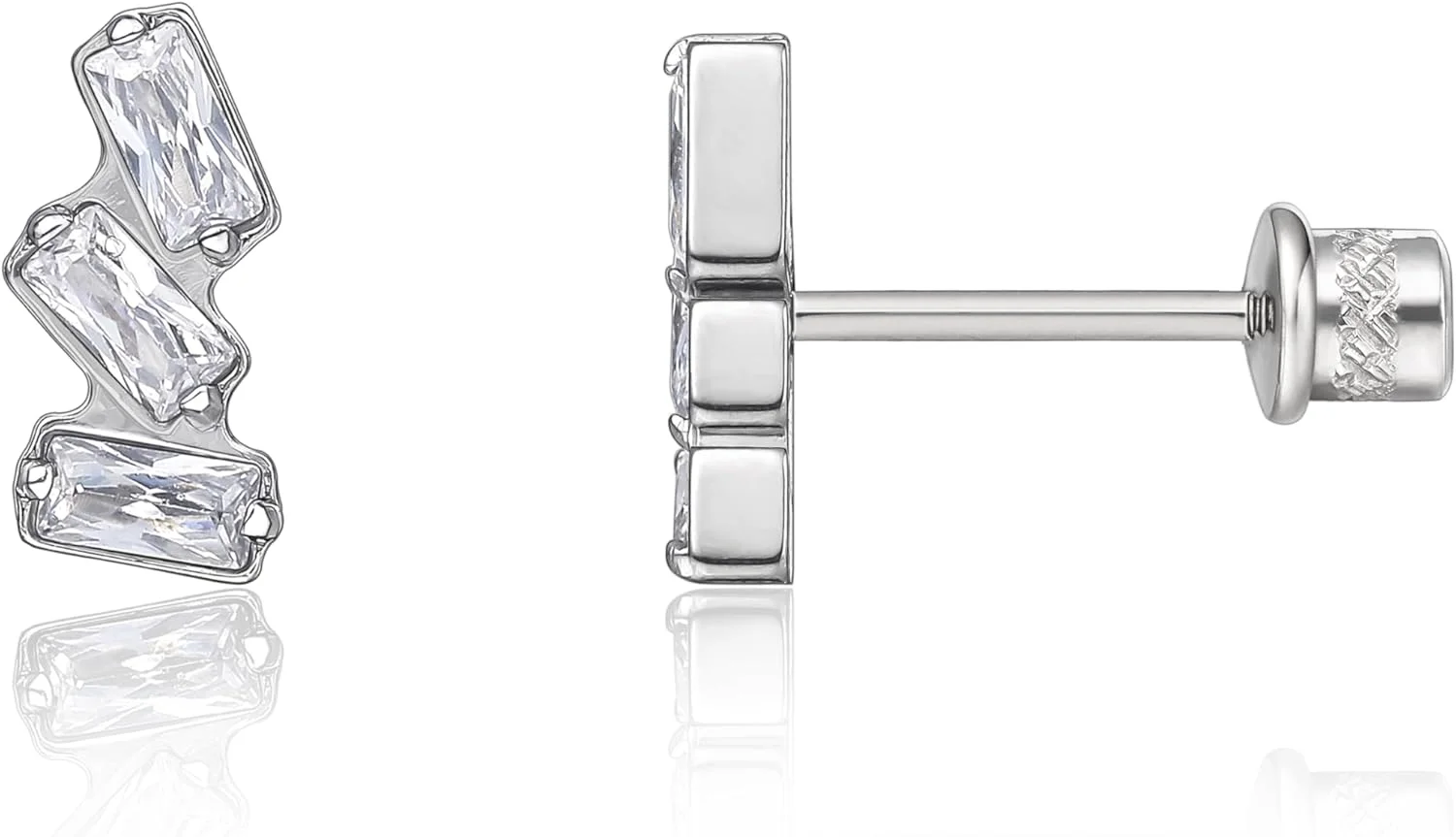 گوشواره های ضد حساسیت لیمرنسیا مدل G23 با پشت پیچی تیتانیومی درجه ایمپلنت، تراگوس 20G، پست پیرسینگ مارپیچ F136 مناسب برای غضروف و گوش های حساس