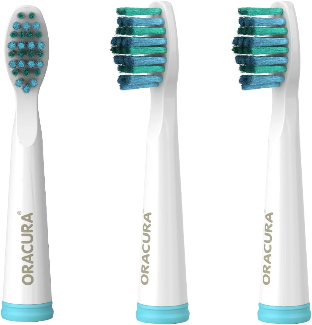 سری مسواک برقی صوتی ORACURA برای SB100 و SB200 (سفید، بسته سه عددی)
