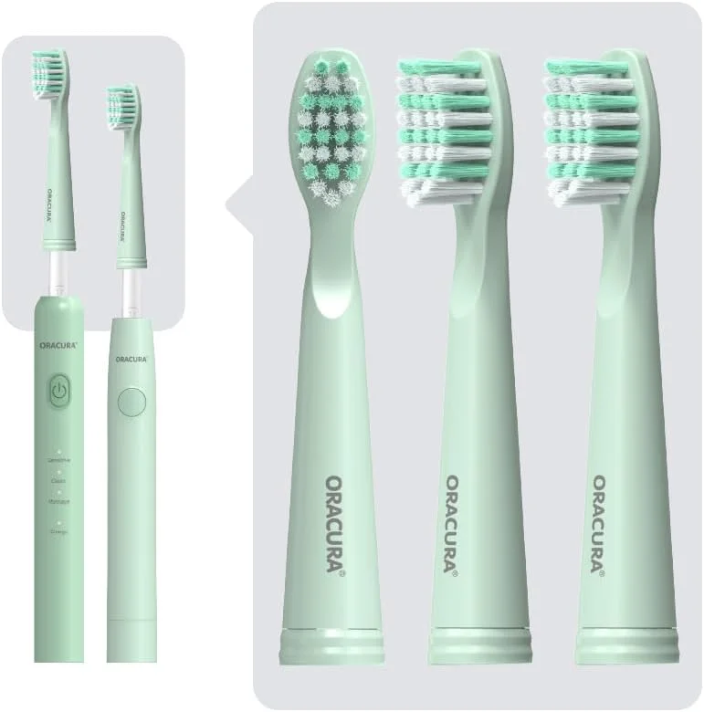 سری مسواک برقی سونیک ORACURA برای SB100 و SB200 (مشکی، بسته دو عددی)