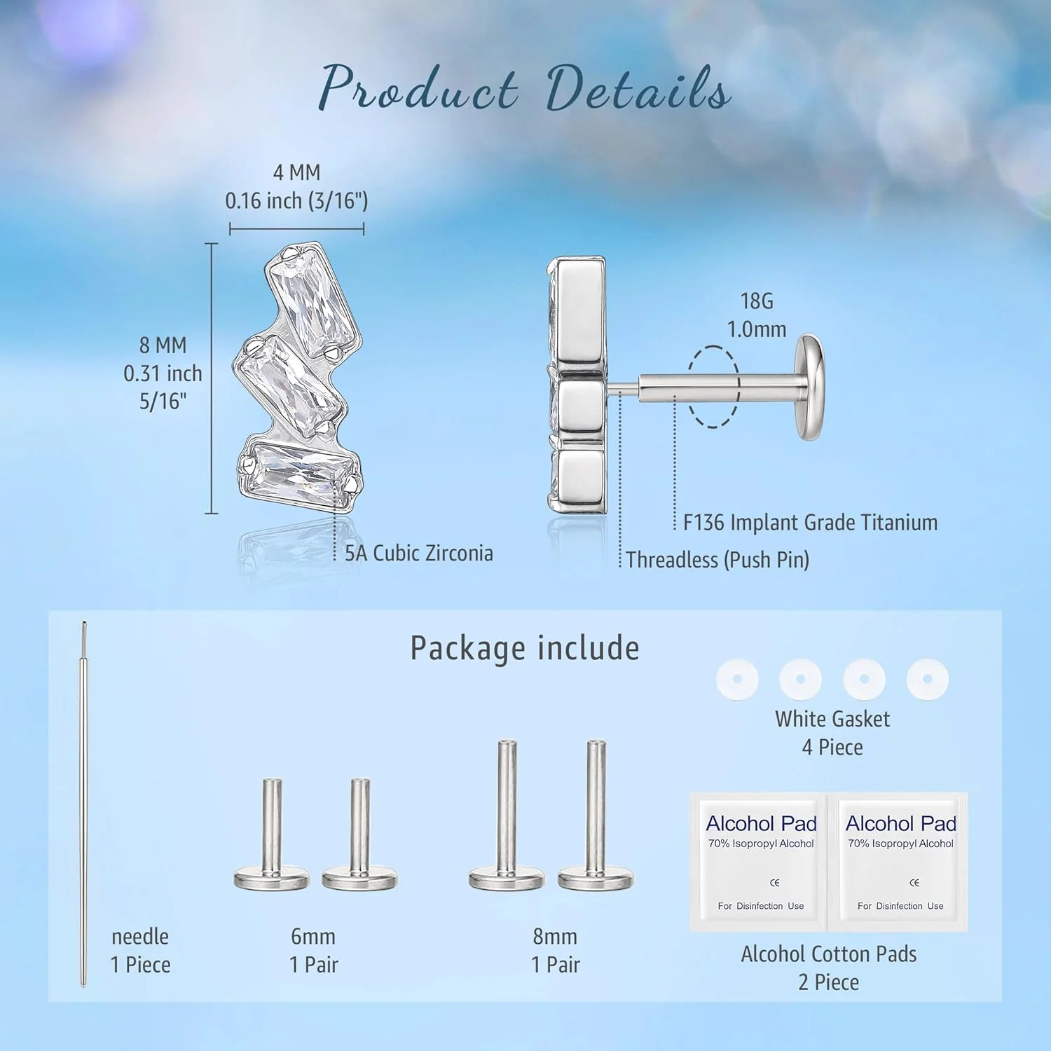 گوشواره میخی ضد حساسیت لیمرنسیا مدل G23 با پشت صاف 18 گرمی | مدل F136 تیتانیوم درجه ایمپلنت، فشاری، بدون رزوه، مناسب برای پیرسینگ غضروف، هلیکس، لبرت، لب، مونرو، تراگوس گوشواره میخی ضد حساسیت لیمرنسیا مدل G23 با پشت صاف 18 گرمی | مدل F136 تیتانیوم درجه ایمپلنت، فشاری، بدون رزوه، مناسب برای پیرسینگ غضروف، هلیکس، لبرت، لب، مونرو، تراگوس