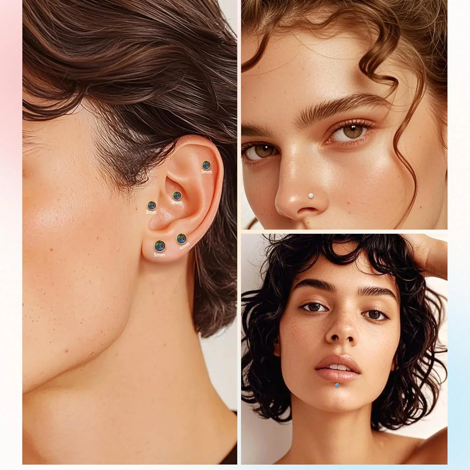 گوشواره های میخی بدون رزوه تیتانیومی اوپال ضد حساسیت لیمرنسیا 20G، 2 عدد گوشواره میخی تخت فشاری برای لب، مدوسا، مونرو، هلیکس، غضروف، تراگوس، پیرسینگ حلزونی، جواهرات برای زنان و مردان گوشواره های میخی بدون رزوه تیتانیومی اوپال ضد حساسیت لیمرنسیا 20G، 2 عدد گوشواره میخی تخت فشاری برای لب، مدوسا، مونرو، هلیکس، غضروف، تراگوس، پیرسینگ حلزونی، جواهرات برای زنان و مردان