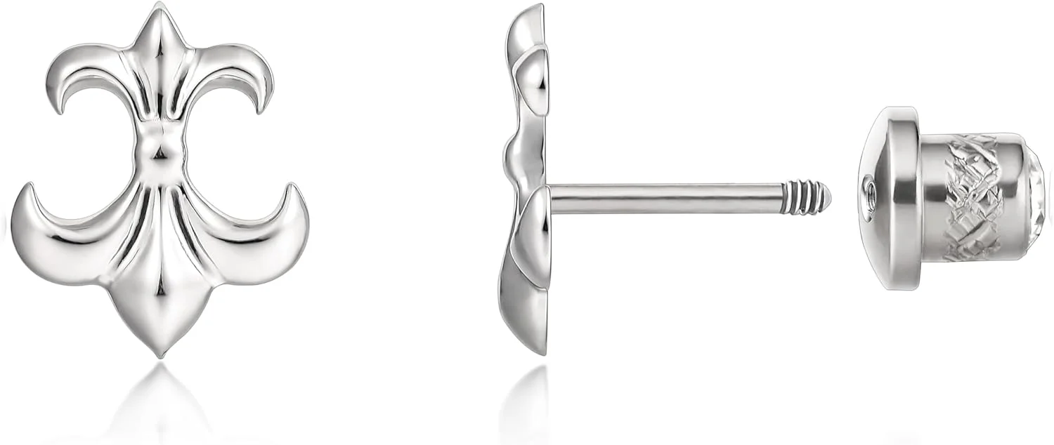 گوشواره های میخی تیتانیومی ضد حساسیت Limerencia G23 درجه ایمپلنت، پشت پیچی، تراگوس 20G، مارپیچ F136، میله پیرسینگ برای غضروف گوش های حساس