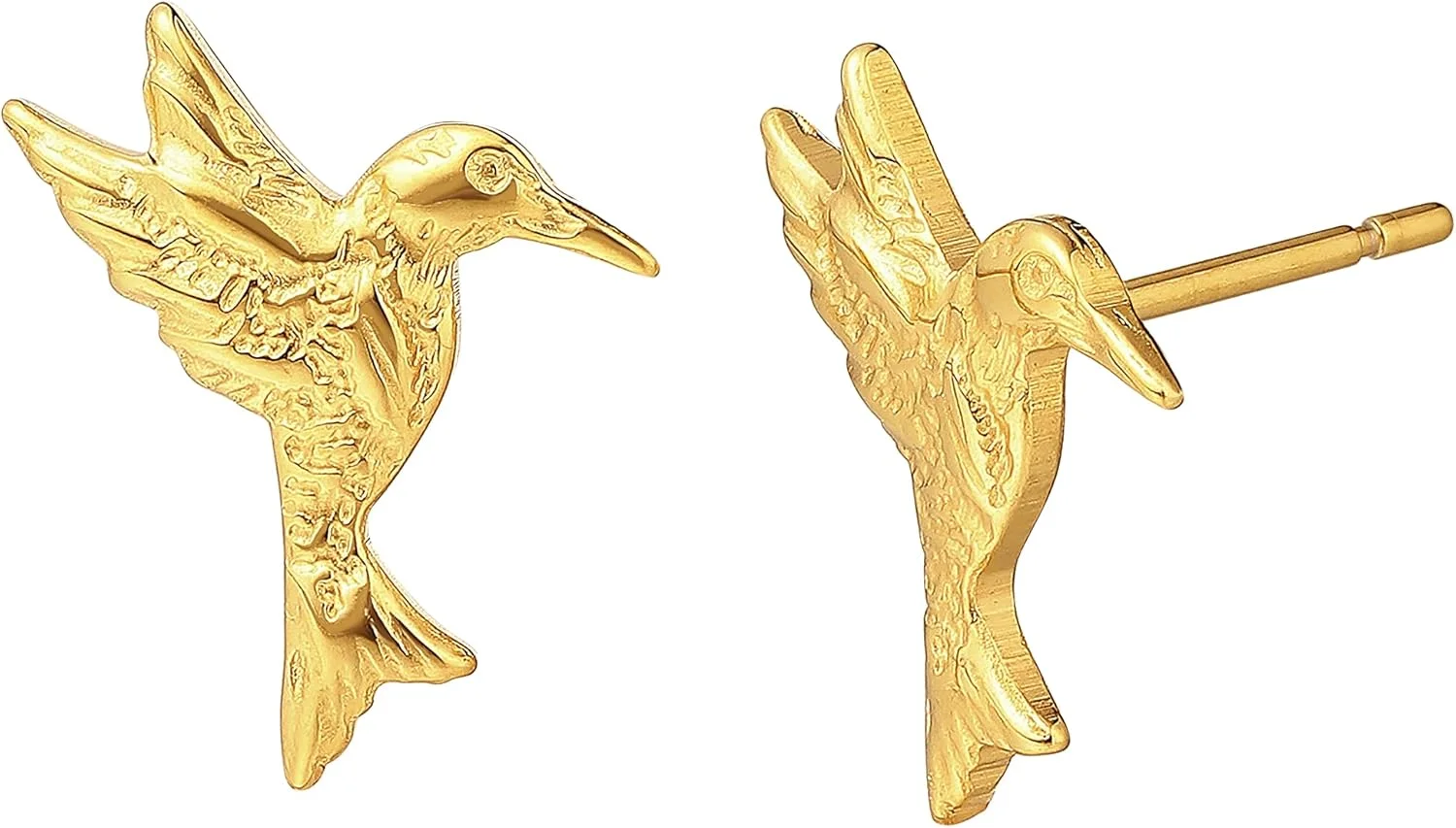 گوشواره های میخی تیتانیومی خالص لیمرنسیا برای زنان، ضد حساسیت | مرغ مگس خوار پرنده | پرنده زیبا | حیوان دوست داشتنی | میله درجه ایمپلنت بدون نیکل، ضد زنگ، جواهرات سوراخ کننده گوش برای هدیه ظریف