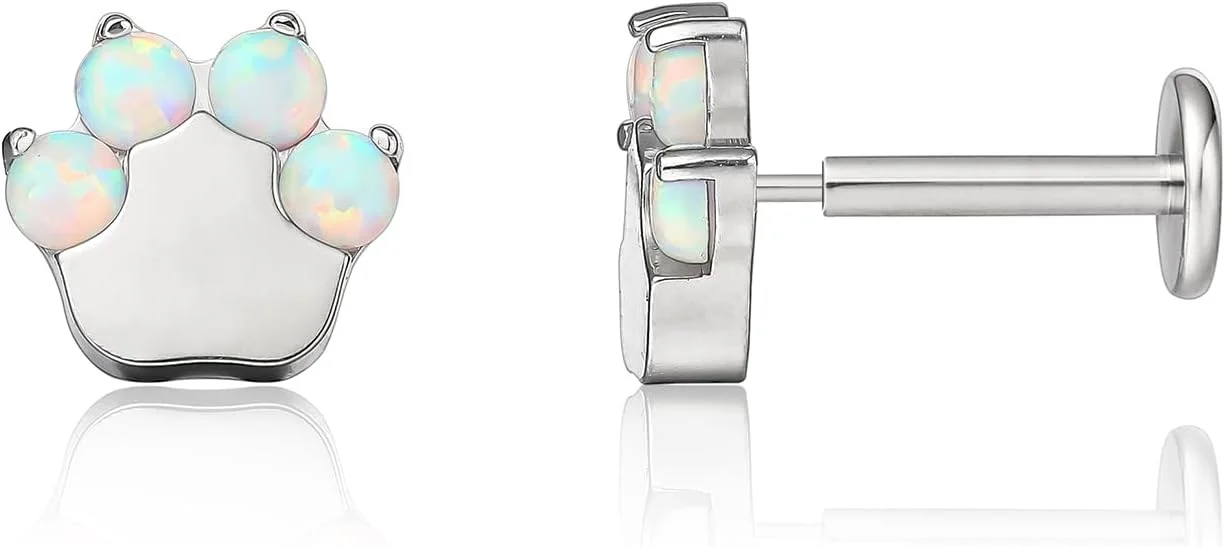 گوشواره های میخی ضد حساسیت لیمرنسیا G23 با پشت صاف 18 گرمی | استودیو پیرسینگ تیتانیومی درجه ایمپلنت F136 فشاری بدون رزوه مناسب برای غضروف، مارپیچ، لبرت، لب، مونرو، تراگوس