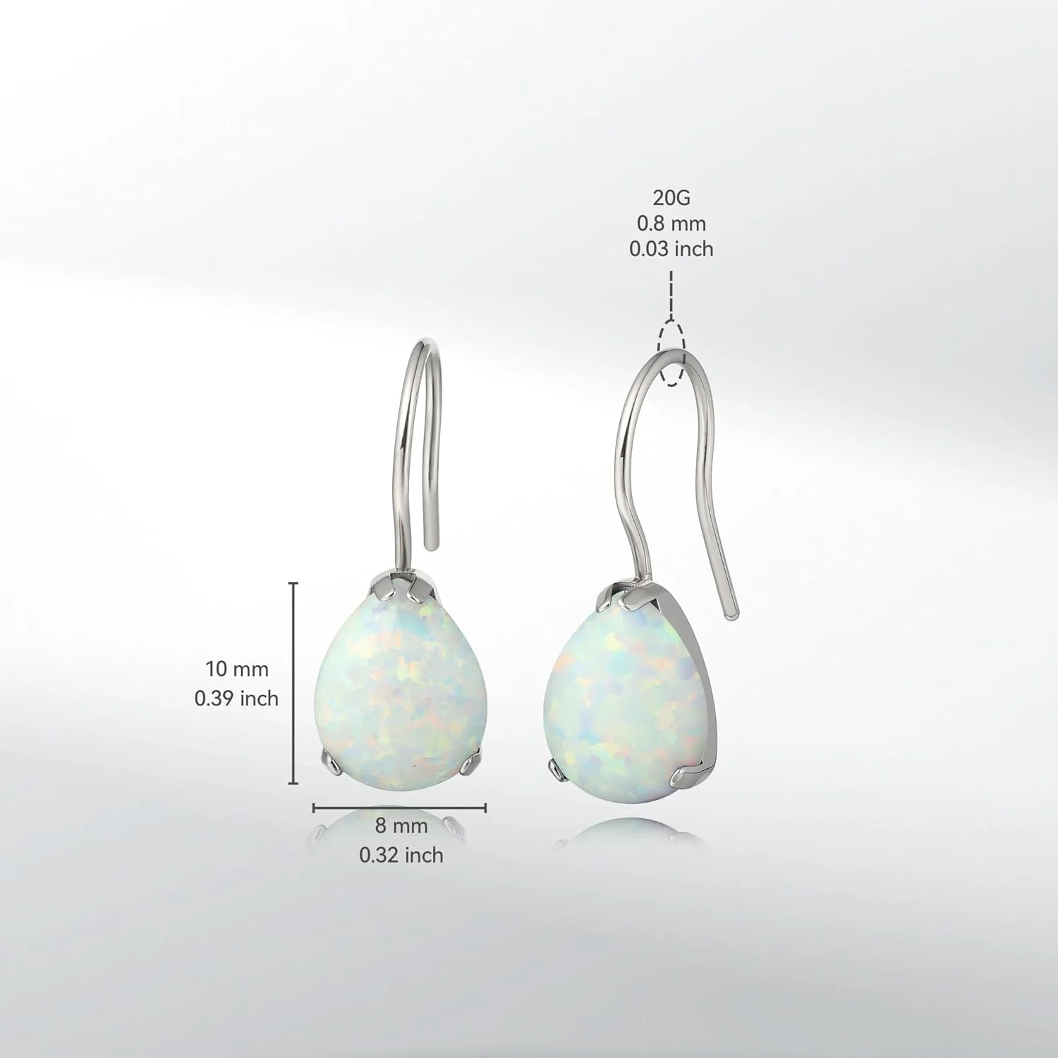 گوشواره های حلقه ای آویز زیرکونیا مکعبی تیتانیومی خالص ضد حساسیت Limerencia، گوشواره های آویز سبک وزن CZ/اوپال قطره آب برای زنان دارای گوش های حساس گوشواره های حلقه ای آویز زیرکونیا مکعبی تیتانیومی خالص ضد حساسیت Limerencia، گوشواره های آویز سبک وزن CZ/اوپال قطره آب برای زنان دارای گوش های حساس