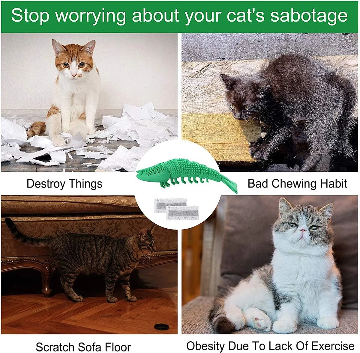 اسباب بازی دندانی گربه SYOSI، مسواک های اسباب بازی گربه، اسباب بازی خرچنگ، فیدر کت نیپ، مسواک خود تمیز شونده، اسباب بازی تعاملی تغذیه با زنگوله اسباب بازی دندانی گربه SYOSI، مسواک های اسباب بازی گربه، اسباب بازی خرچنگ، فیدر کت نیپ، مسواک خود تمیز شونده، اسباب بازی تعاملی تغذیه با زنگوله