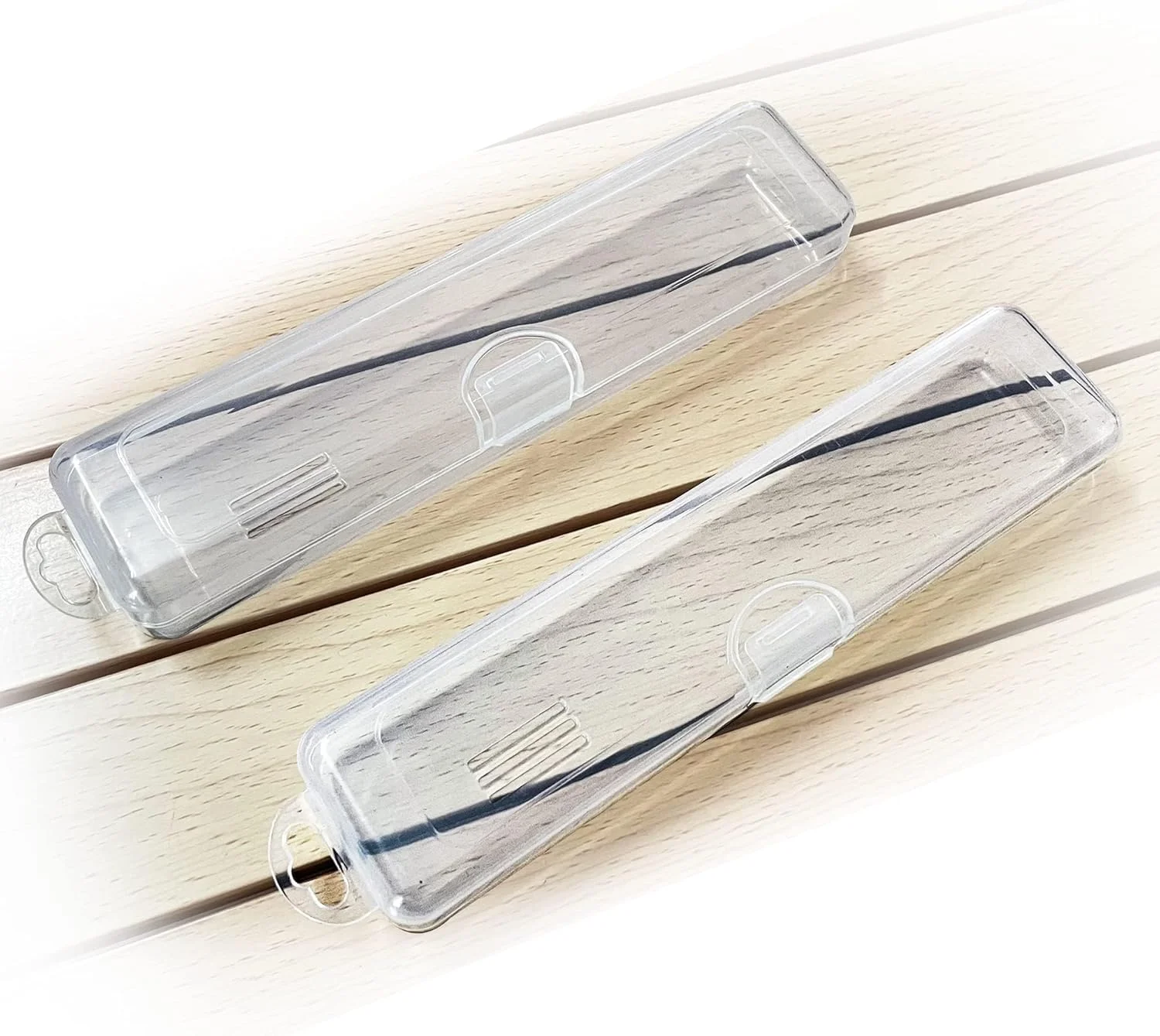 جعبه نگهداری اسکراپر زبان SYOSI، بسته 2 عددی، جعبه مسافرتی شفاف برای نگهداری اسکراپر زبان/نخ دندان/مسواک/چوب غذاخوری/لوازم التحریر، جعبه های شفاف برای استفاده در منزل جعبه نگهداری اسکراپر زبان SYOSI، بسته 2 عددی، جعبه مسافرتی شفاف برای نگهداری اسکراپر زبان/نخ دندان/مسواک/چوب غذاخوری/لوازم التحریر، جعبه های شفاف برای استفاده در منزل