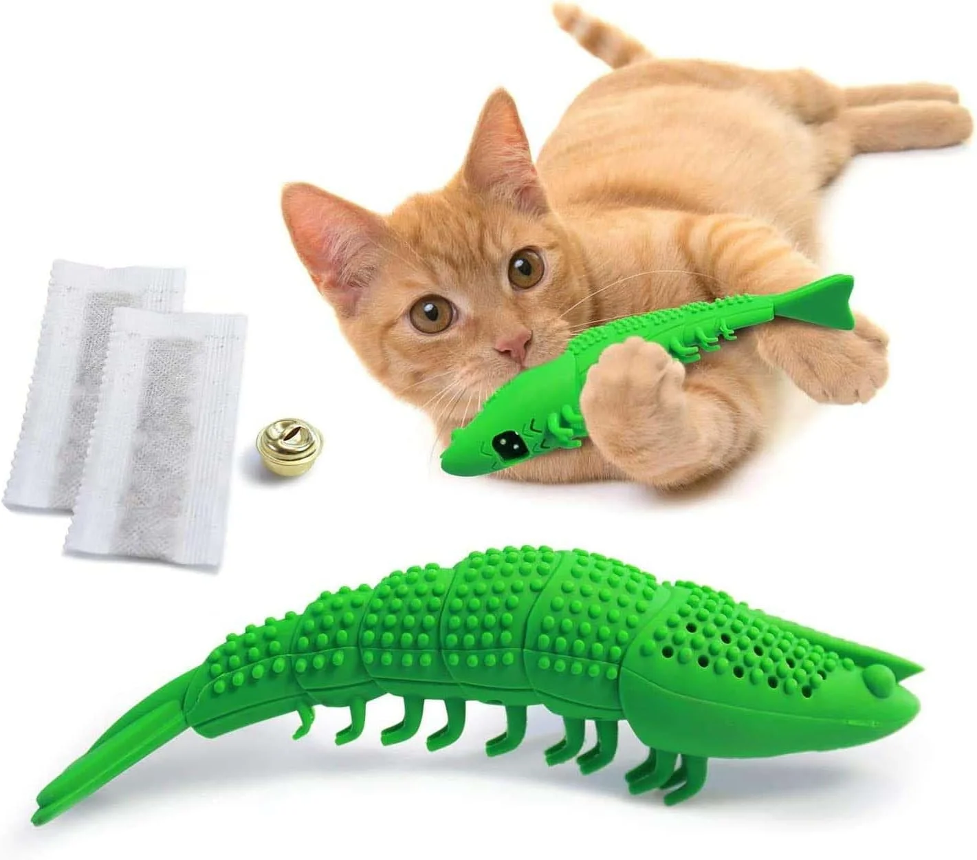 اسباب بازی دندانی گربه SYOSI، مسواک های اسباب بازی گربه ای، اسباب بازی خرچنگ، فیدر کت نیپ، مسواک خود تمیز شونده، اسباب بازی تعاملی تغذیه با زنگوله